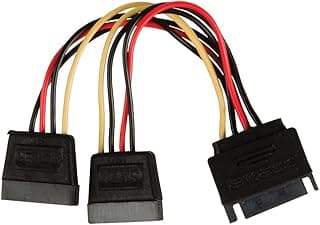 Valueline 0.15m SATA Power Splitter Cable - Male to 2x Female - Multicolour for SSD, Hard Disk
