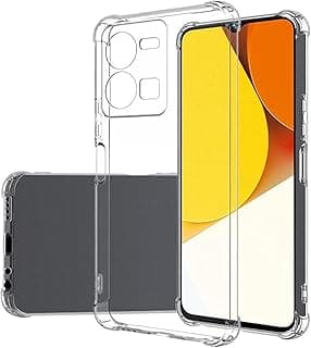جراب متوافق مع Vivo V25 / Vivo V25e شفاف، حماية كاملة للجوانب الأربعة، خامة TPU مضادة للاصفرار