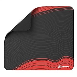 CM02 eSports Gaming Mouse Pad, Water Resistant Coating Large Mouse Mat, Heavy Textured Smooth Control Surface, Non-Slip Rubber Base,Micro-Knit Stitched Edge,450x400x4mm-Black/Red Contour