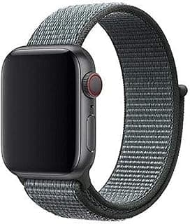 Woven Nylon Sport Loop Strap For Apple watch 44mm, Storm Gray