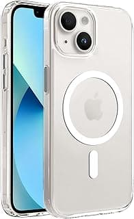 SuperMatt Series Anti-Fingerprint Hard Matte Polycarbonate Sides Tpu Silicone Metal Buttons Premium Clear Case Cover Compatible with MagSafe for iPhone 13/14 (Magnetic, 13-14)