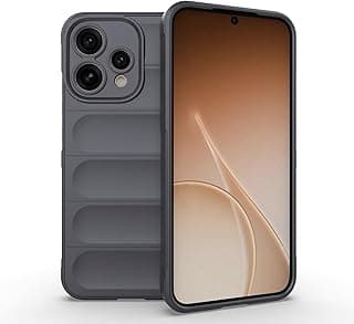جراب موبايل Magic Shield من TPU + سيليكون UNBLACK مقاوم للصدمات متوافق مع Oppo Reno 15 5G (رمادي غامق)