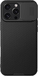 CamShield Pro Magnetic Series Cover Case Works with Magsafe Charger And Movable Camera Cover Luxury Design Fits Apple Iphone 16 Pro Max - Black