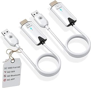 Wireless HDMI Transmitter & Receiver, 1080P 164FT/50M Range, Smart Tv Hdmi Extender Converter Plug & Play for PS5/4, ريسيفر تلفزيون ذكي HD 50ms Low Latency, Audio Sync
