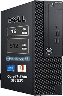 كمبيوتر مكتبي DE LL OptiPlex 3060 SFF/CPU الجيل الثامن انتل كور i7 8700 3.4GHz / 16GB/SSD512GB ويندوز 11 برو & MS اوفيس 2019/USB3.0 DP/DVD HDMI/ ماوس باد، خدمة مجانية [مستعمل] (16GB SSD512GB)