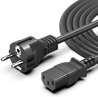 Power Cable 1.5m 240V 16A C13 EU Plug C13 Cable IEC Tri-Synon for Computers, Screens, Printers, PS-3 / PS-4 Pro, Scanner, TV