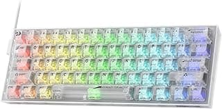 كيبورد ريدراجون سلكي K617 SE مع إضاءة RGB و مفاتيح قابلة للبرمجة بتصميم شفاف متوافق مع الكمبيوتر و اللابتوب باللغة الإنجليزية