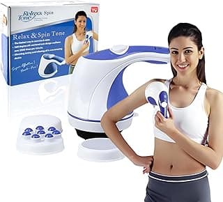 جهاز مساج للجسم هانسو Relax & Spin Tone بالاهتزاز، جهاز احترافي لنحت الجسم وتخسيس الجسم بالكامل - أسهل طريقة للتمرين والاسترخاء