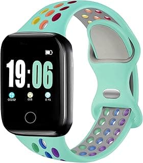 Elaikement Compatible with Apple Watch Band 49mm 45mm 44mm 42mm 41mm 40mm 38mm Men Women, Breathable Silicone Sport Replacement Wristband Strap for iWatch Series 9/8/7/6/5/4/3/2/1/SE/Ultra
