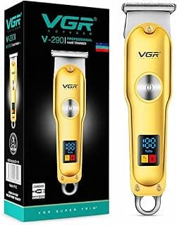 V-290 Digital Display Professional Cordless Hair Clippers Cutter Rechargeable Wireless Hair Grooming Set Beard Trimming Beard Styling Rechargeable Li-ion Battery 600mAh 120 mins Runtime - Golden
