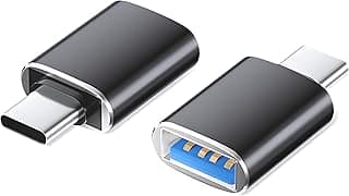 محول USB نوع C إلى USB، محول USB نوع C ذكر إلى USB 3.0 أنثى، محول ثاندربولت 3 او تي جي، متوافق مع ماك بوك برو، ماك بوك، اي باد، سامسونج جالاكسي S20-S23، ديل XPS، والمزيد من واجهات أجهزة USB، أسود