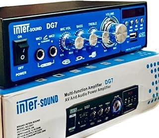 Sound DG7 Multi-Function Audio Power Amplifier – Supports 4 Speakers & 2 Microphones – USB/SD/AUX – Remote Control جهاز امبليفاير 6 سماعة