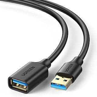 كابل USB من يوجرين بطول 5 متر متوافق مع الكمبيوتر واللابتوب وPS4 ولوحة المفاتيح والطابعة وقارئ البطاقات والكاميرا