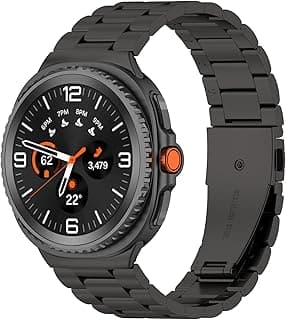 أحزمة متوافقة مع ساعة سامسونج Galaxy Watch 8 مقاس 40mm/44mm/Classic 46mm 2025، سوار معدني ستانلس ستيل قوي للرجال