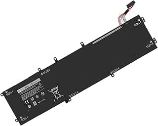 بطارية لابتوب 6GTPY 5XJ28 من هوبي متوافقة مع ديل XPS 15 9550 9560 9570 7590 (موديل 2019) P56F001 P56F002 بريسيجن 5510 5520 5530 5540 2 في 1 محطة موبايل ستيشن Vostro 7 5 00 (11.4 فولت 97 وات ساعة)