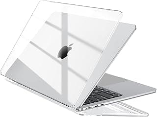 جراب بلاستيك صلب شفاف من EooCoo متوافق مع Macbook Air 15 بوصة (موديلات M4 M3 M2 2025 2024 2023 A3241 A3114 A2941)