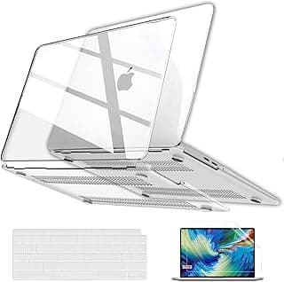GVTECH for MacBook Air 13 inch Crystal Clear Case 2020 2019 2018 A2337 M1 A2179 A1932, Plastic Hard Shell & Keyboard Cover & Screen Protector Compatible with MacBook Air 13 inch Retina