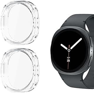 عدد 2 جراب لساعة سامسونج Galaxy Watch 8 مقاس 40 مم مع واقي شاشة TPU (شفاف)