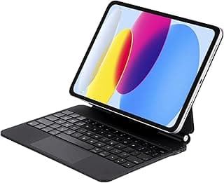 Magic Keyboard for iPad 10th Generation (2022) and 11th (A16, 2025), Bluetooth Magnetic Keyboard Case with Trackpad, USB Charging, Backlit (Black, iPad 10th/11th)