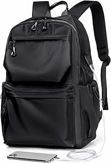 Travel Backpack for Men and Women: Business Laptop Backpack with USB Charging - Fits 15.6" Laptop, Perfect for Backpacking, Waterproof, Mirror Night Vision, Large Capacity