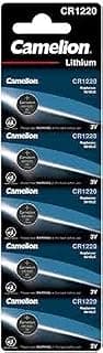 بطارية ليثيوم 3v دائرية من camelione (عبوة من 5 بطاريات) (CR1220)