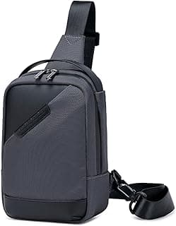 Crossbody Bags Sling Backpack，Multipurpose Cross body Shoulder Bag for Men and Women Chest Bag Travel Hiking Daypack-XB00693-Grey