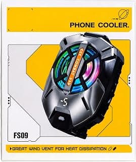 FS09 Phone Cooler, Efficient Heat Dissipation, RGB Lighting, Gaming Cooling Fan