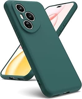 Soft Silicon Camera Protection Case with Microfiber Lining For Honor 400 Pro 5G (Dark green)