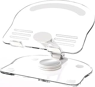 360 Degree Rotating Mobile Tablet Stand, Adjustable Tablet Holder-Adjustable Foldable Desktop Table Holder Base,Multi-Angle, Non-Slip Silicone Base,Portable iPad Stand for Desk