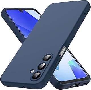Silicon Soft Mobile Magic Camera Protection Case with Microfiber Lining For Samsung Galaxy A26 / A17 (Navy)