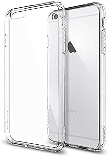 جراب حماية خلفي سيليكون مضاد للكسر بحواف أمان لهاتف ابل ايفون 6 Plus / 6s Plus (5.5 بوصة) (شفاف)