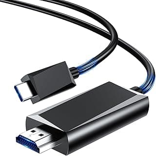 كابل USB-C إلى HDMI [4K @ 60Hz] متوافق مع منفذ ثاندربولت 3/4 لموبايل آيفون 15 برو/برو ماكس/ماك بوك/ايباد برو/اير/اي ماك/سيرفس بوك/سامسونج/بيكسل بوك/XPS/اتش بي من بي اتش اتش بي، 2 متر