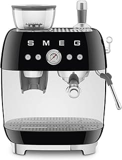 EGF03BLEU Espresso Machine with Grinder, Plastic, Black