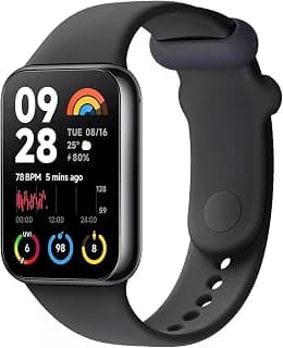 متعقب لياقة بدنية بشاشة AMOLED 1.74 بوصة ونظام تحديد مواقع GPS مدمج أكثر من 150 وضع رياضي لمراقبة معدل ضربات القلب وأكسجين الدم وبطارية تدوم 14 يوم مقاوم للماء على عمق 5 م بسوار سيليكون أسود من شاومي
