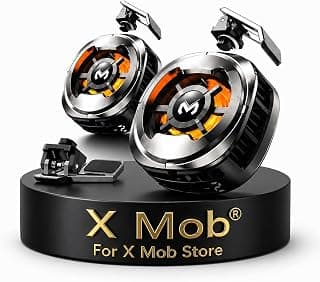 حامل هاتف مغناطيسي عالي القدرة XMob CX06 مع مشبك مغناطيسي، تبريد مزدوج الغرض للألعاب، أشباه موصلات مع مروحة تيربو صامتة وإضاءة LED