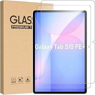 [عبوة من 2] شاشة حماية T Tersely لهاتف سامسونج Galaxy Tab S10 FE+/S10 FE Plus مقاس 13.1 بوصة إصدار 2025، شاشة حماية زجاجية مقواة HD بصلابة 9H