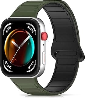 سوار مغناطيسي بديل لساعة Huawei Watch Fit 4 Pro/Fit4/Fit 3 من السيليكون القوي، سهل الارتداء، مقاوم للماء، رياضي، للاستخدام اليومي للرجال والنساء
