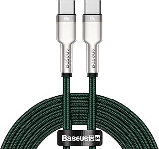 كيبل شحن باسيوس انيرجيتيك سيريز 100 وات 2 متر PD3.1 QC4.0 فائق السرعة من USB-سي إلى للابتوب ديل في 1 XPS انسبايرون مايكروسوفت سيرفس برو 9 اكس 8 7 اتش بي اسوس ابل ماك بوك ايباد أخضر