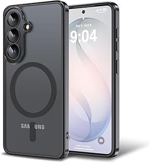 Magnetic for Samsung Galaxy S26 Plus Case,[Compatible with Magsafe][Full Camera Protection] Slim Fit Anti-Fingerprint Translucent Matte Shockproof Protection Phone Cover-Black