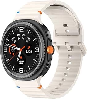 سوار رياضي لسامسونج Galaxy Watch 8 مقاس 40mm 44mm/8 Classic مقاس 46mm للرجال والنساء، سوار رياضي سيليكون ناعم مقاوم للماء بضغطة واحدة بدون فراغات لسامسونج Watch 8/8 Classic