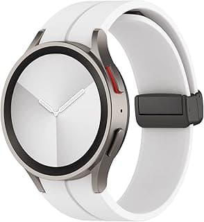 سوار مغناطيسي متوافق مع سامسونج Galaxy Watch Ultra 47mm (2025/2024)، سوار سيليكون مغناطيسي لـ Galaxy Watch 8 7 6 5 4 44mm 40mm / 8 Classic 46mm / 6 Classic 47mm 43mm / 5 Pro 45mm