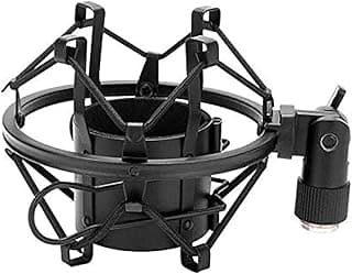 Black Metal Microphone Stand Shock Mount with Screws