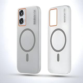 جراب ظهر لهاتف موتورولا Edge 50 Fusion، جراب شفاف مطفي نحيف متوافق مع الملحقات المغناطيسية اللاسلكية | جراب مقاوم للخدش والصدمات (رمادي)