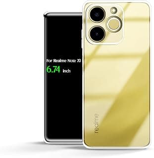 For Realme Note 70, Transparent HD Tpu Silicone Back Cover, Anti Yellowing And High Protective From Shocks Compatible with Realme Note 70 (6.74") (Transparent)