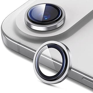 Camera Lens Protector for iPhone 17 Air, 9H Tempered Glass, Military Grade Shatterproof, Anti-Fingerprint, Scratch Resistant, Case Friendly, Metal Plate (Silver)