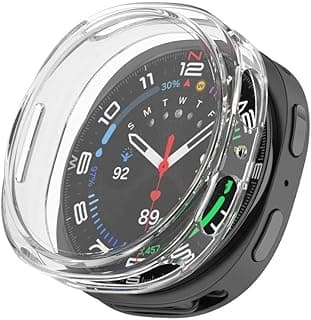 Case with Screen Protector for Samsung Galaxy Watch 8 44mm, Plating TPU Frame Full Protection, Scratch Resistant Protective Cover Compatible with Galaxy Watch 8 Smartwatch. (Clear)