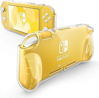 جراب لجهاز Nintendo Switch Lite 2019، سلسلة Thunderbolt، غطاء شفاف واقي مع قبضة TPU (شفاف)