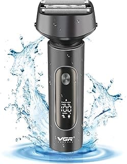 Electric Shaver Beard Trimmer Shaving Machine Trimmer for Men Razor Professional Electric Rechargeable IPX7 Washable V-381