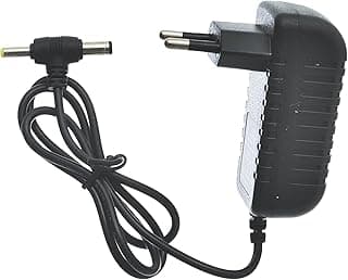 Geniuselectronic Power Adapter, Feeder, Charger, Power Adapter, DC Connector 5.5 x 2.1mm, Black (12V/1A)