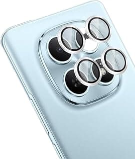 BESHYAKA Individual Metal Ring Lens Protection for Xiaomi Redmi Note 15, Tempered Glass, 9H Hardness, Anti-Scratch, HD Clear, Easy install (Silver)